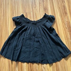 Talula (Aritzia) Black Off the Shoulder Shirt